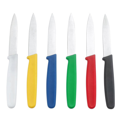 Нож кухонный для чистки овощей , L=8см., нерж.сталь, ручка-пластик (цвет черный), Henry Fo
