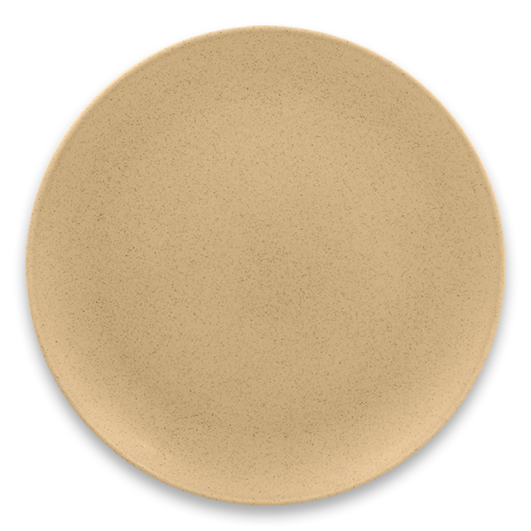 Тарелка "Coupe" круглая плоская Almond RAK Porcelain «GENESIS», D=28 см
