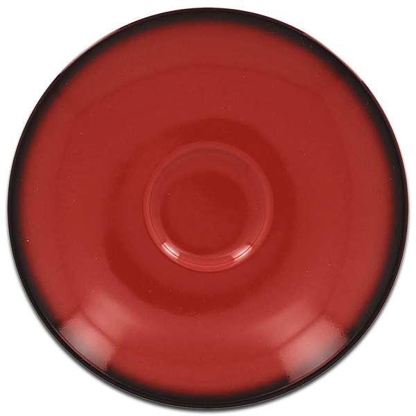 Блюдце круглое красное RAK Porcelain «Lea», D=17 см